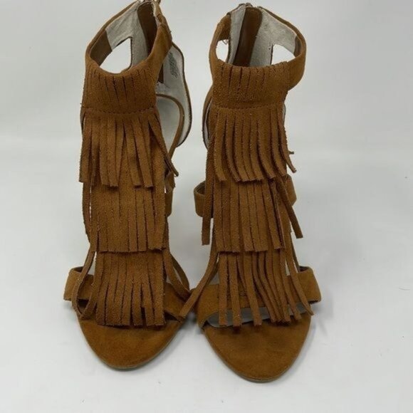 ana  a.n.a heels fringe sandals size 7 women - Picture 2 of 9